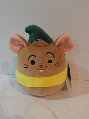 Disney Squishmallows  Gus Plush Mouse Toy with Green Hat Brand New